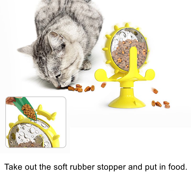 Interactive Cat Toy with Food Leakage and Turntable