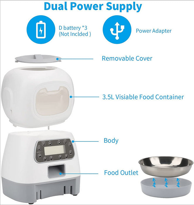 Spirit Pet Dog Cat  Automatic Feeder