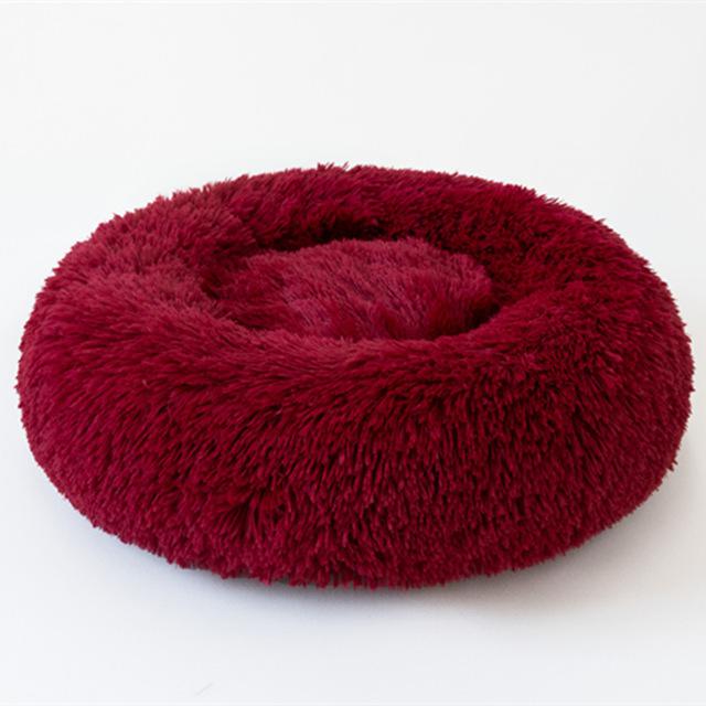 Pet Dog Cat Bed Donut Cuddler Round Kennel