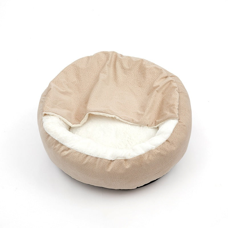 Pet Cat Dog Round Bed Plush