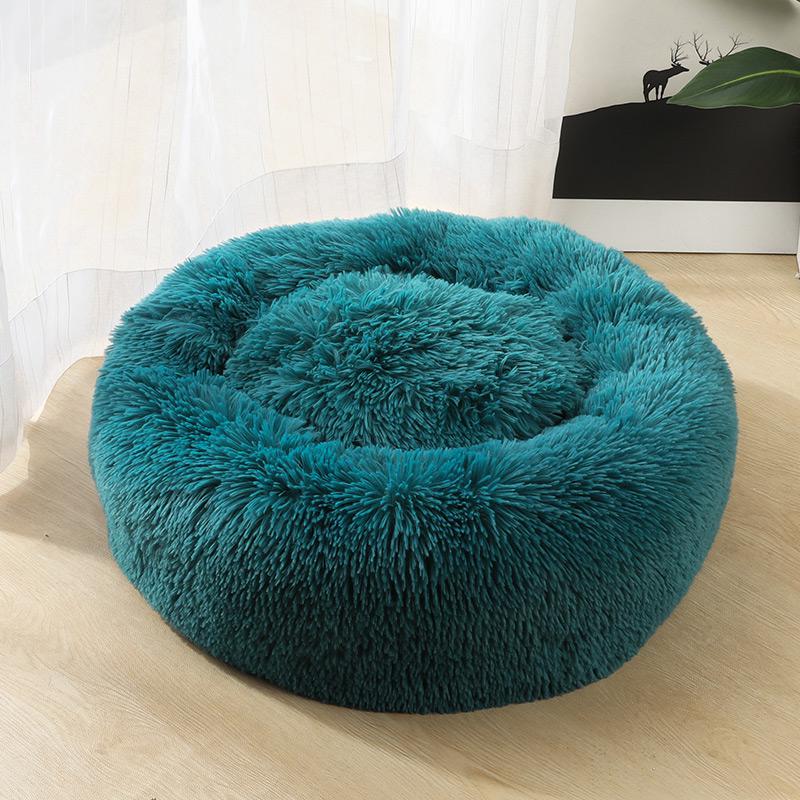 Pet Dog Cat Bed Donut Cuddler Round Kennel