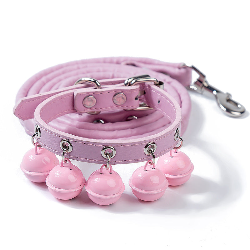 Bells Collar Pet Dog + Rope