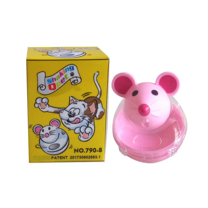 Pet Dog Cat Feeder Mouse Shape Tumbler Rolling Toy