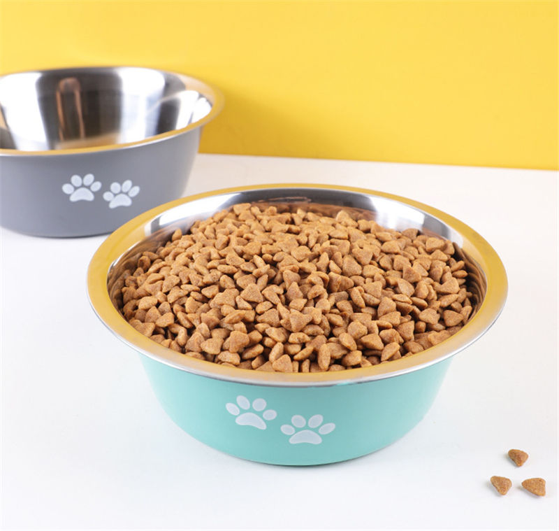 Non-slip stainless steel Pet Cat Dog Bowls