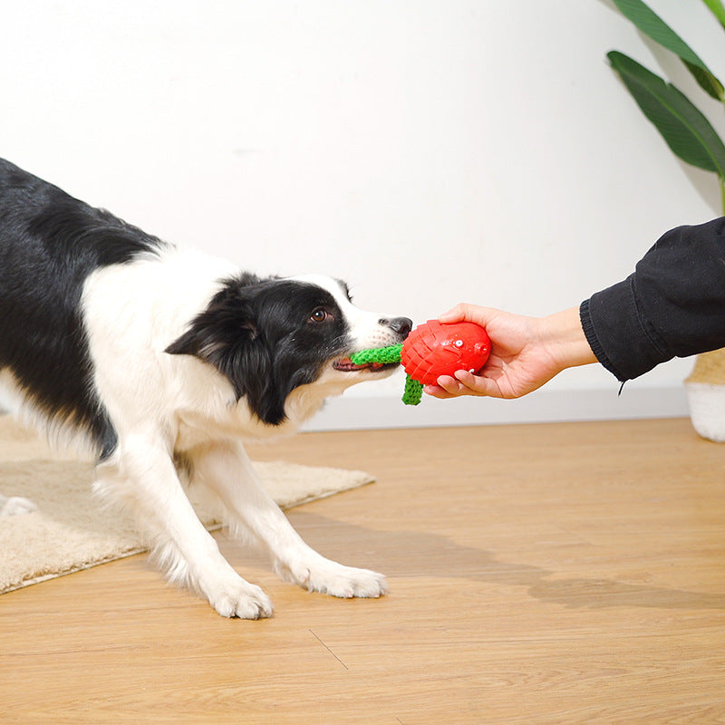 Rubber Vocalization Dog Toy for Teeth Cleaning