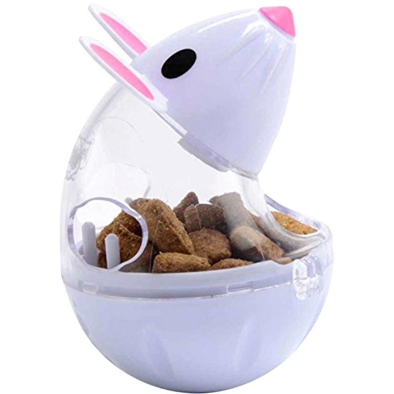 Pet Dog Cat Feeder Mouse Shape Tumbler Rolling Toy