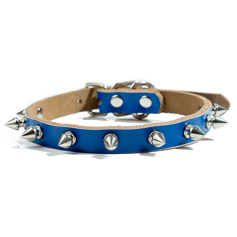 Cowhide Rivet Pet Collar