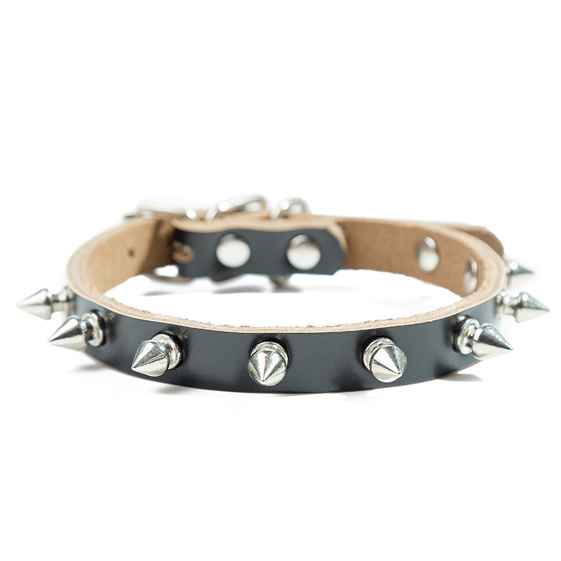 Cowhide Rivet Pet Collar