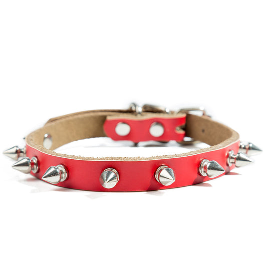 Cowhide Rivet Pet Collar