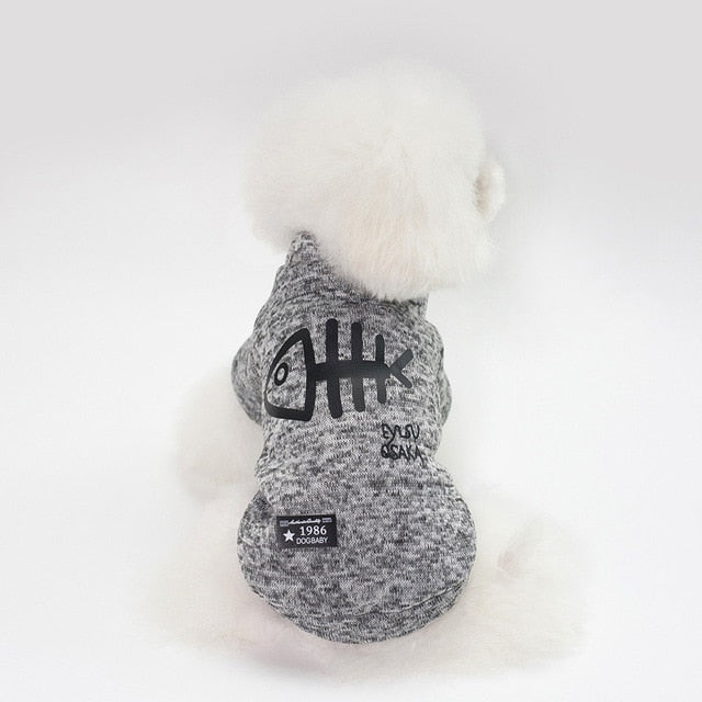 Pet Dog Cat Clothes fish bone