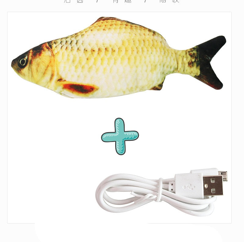 Interactive Electric Floppy Fish Cat Toy