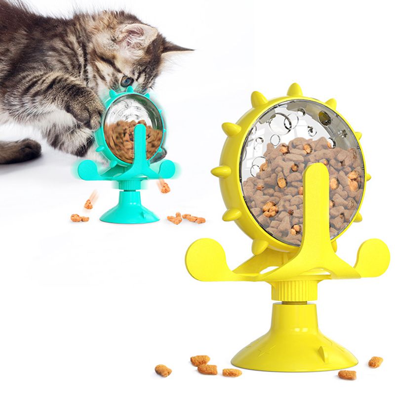 Interactive Cat Toy with Food Leakage and Turntable