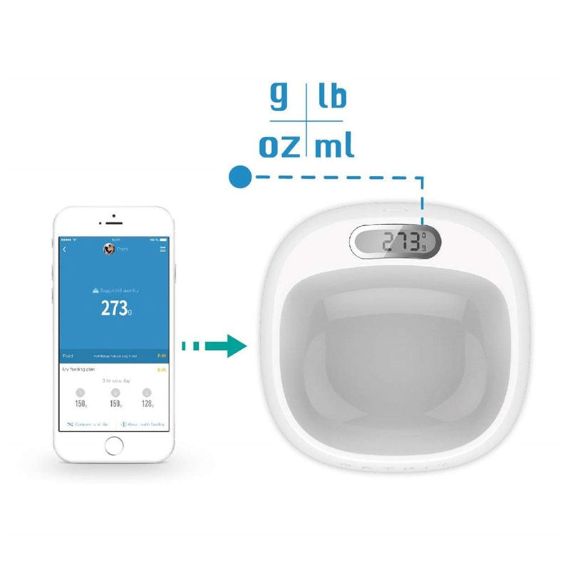 Pet Cat Dog smartbowl digital feeder scale bowl