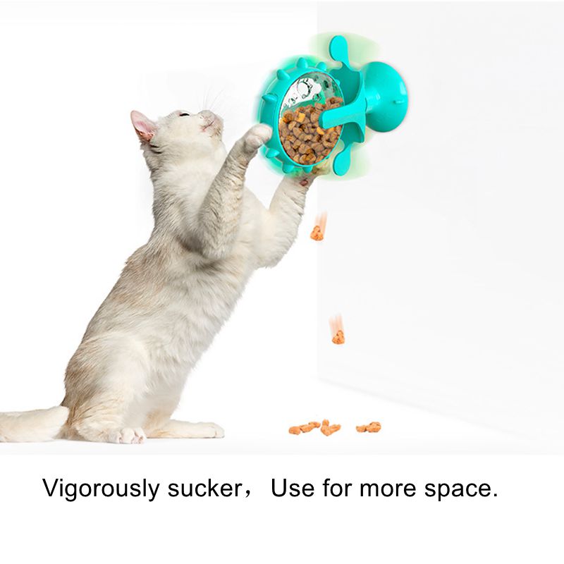 Interactive Cat Toy with Food Leakage and Turntable