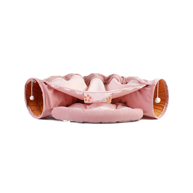 Foldable Cat Tunnel & Bed Combo