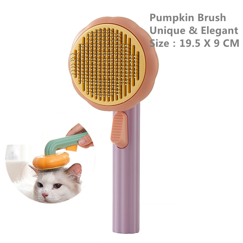 Self Cleaning Pumpkin Pet Brush