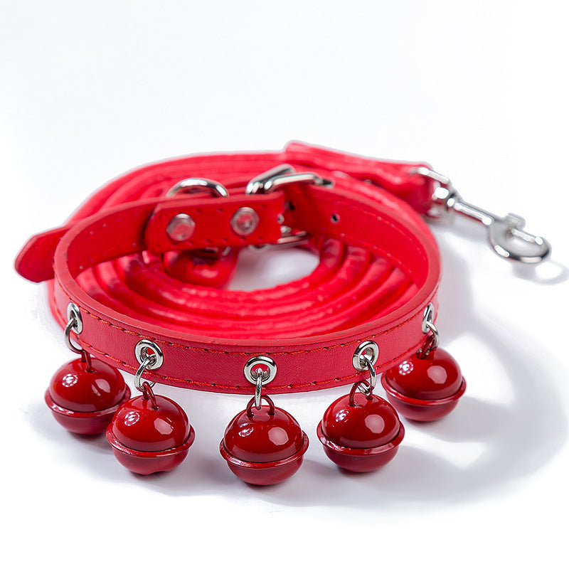 Bells Collar Pet Dog + Rope