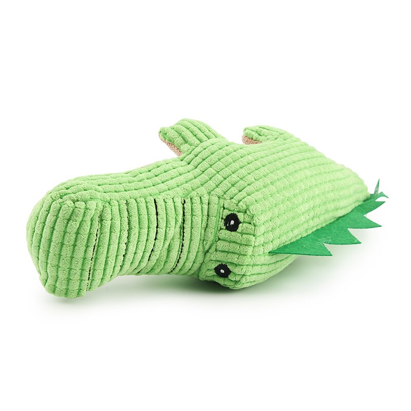 Green Plush Dog Cat Toy