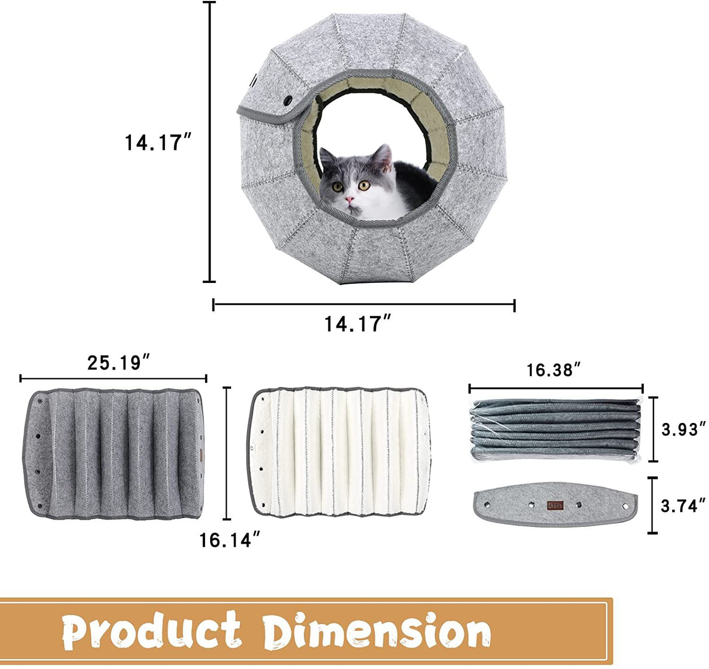 Foldable Breathable Pet Bed Cat Kennel Cave Tunnel