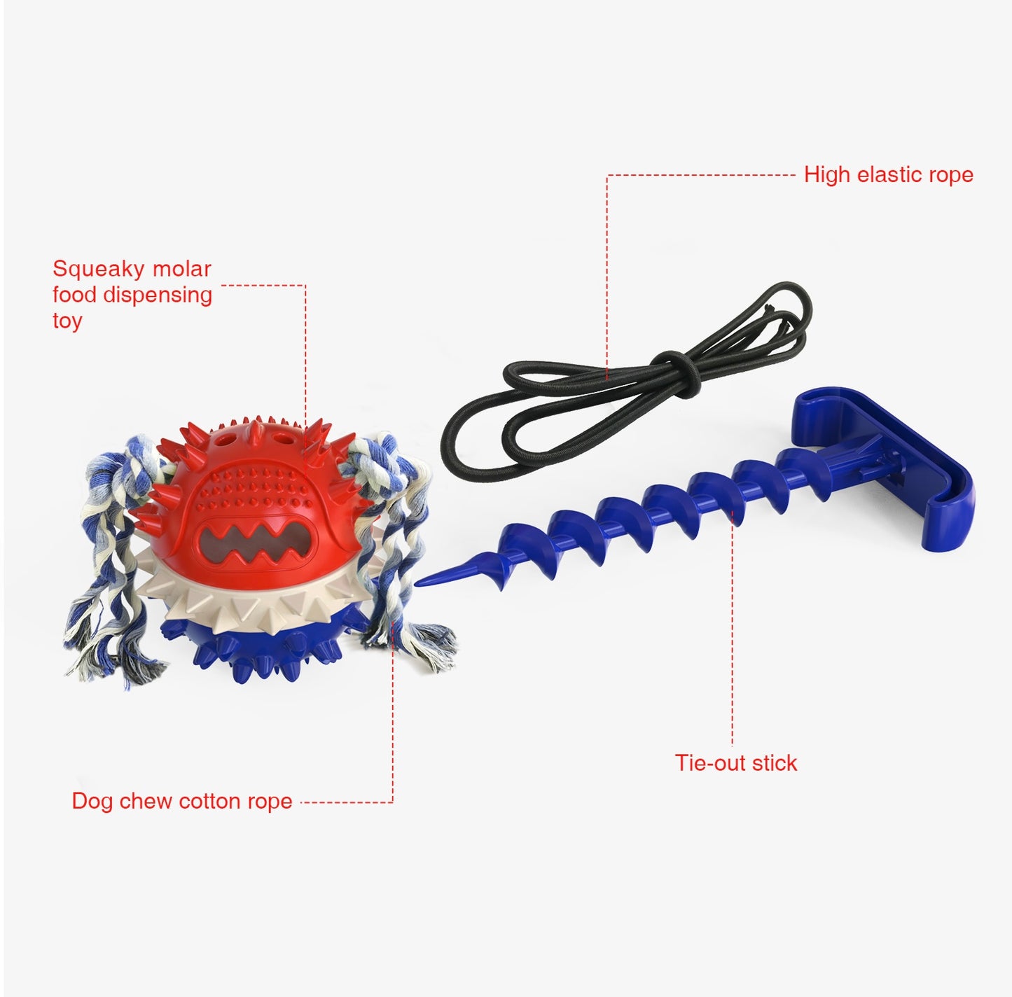 Outdoor Dog Toy Rope Ball for Molar Health