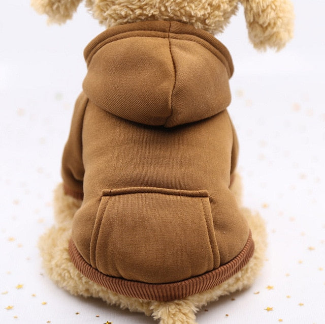 Dogs Hooded Sweater Coat