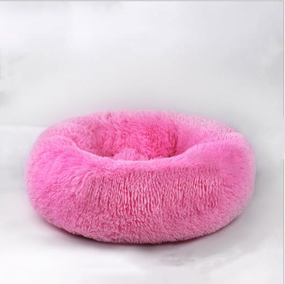 Pet Dog Cat Bed Donut Cuddler Round Kennel