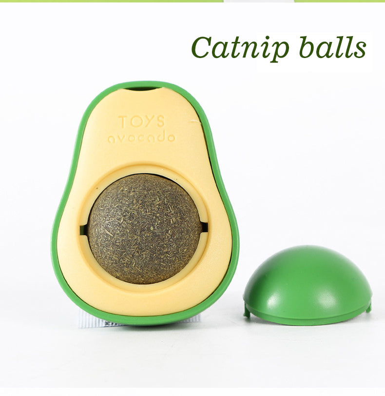 Rotating Catnip Avocado Shape Pet Toy Healthy Intestine Cat