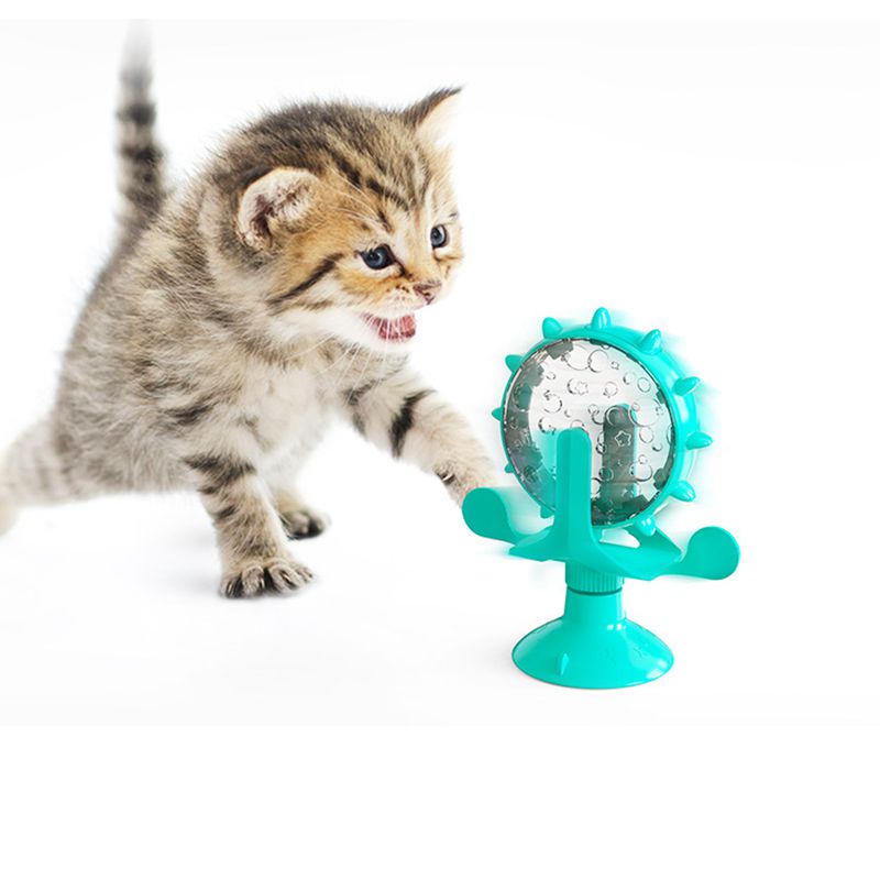 Interactive Cat Toy with Food Leakage and Turntable