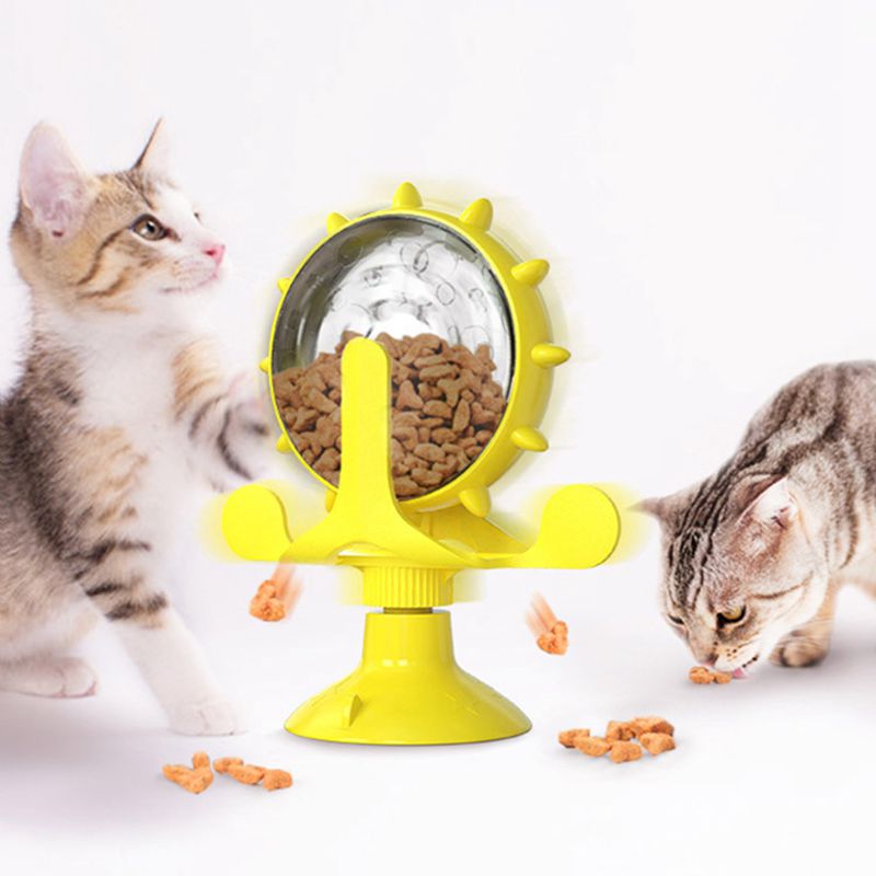 Interactive Cat Toy with Food Leakage and Turntable