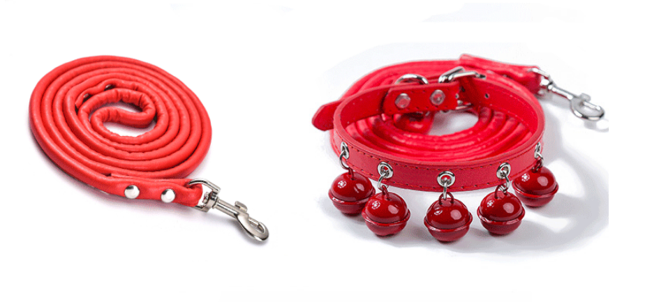 Bells Collar Pet Dog + Rope