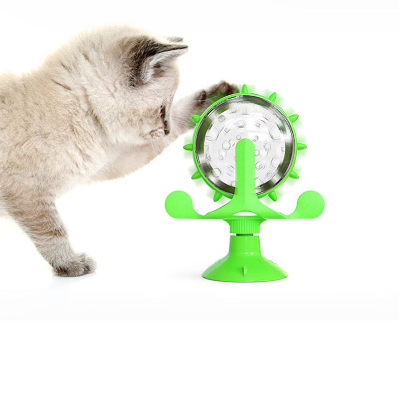 Interactive Cat Toy with Food Leakage and Turntable