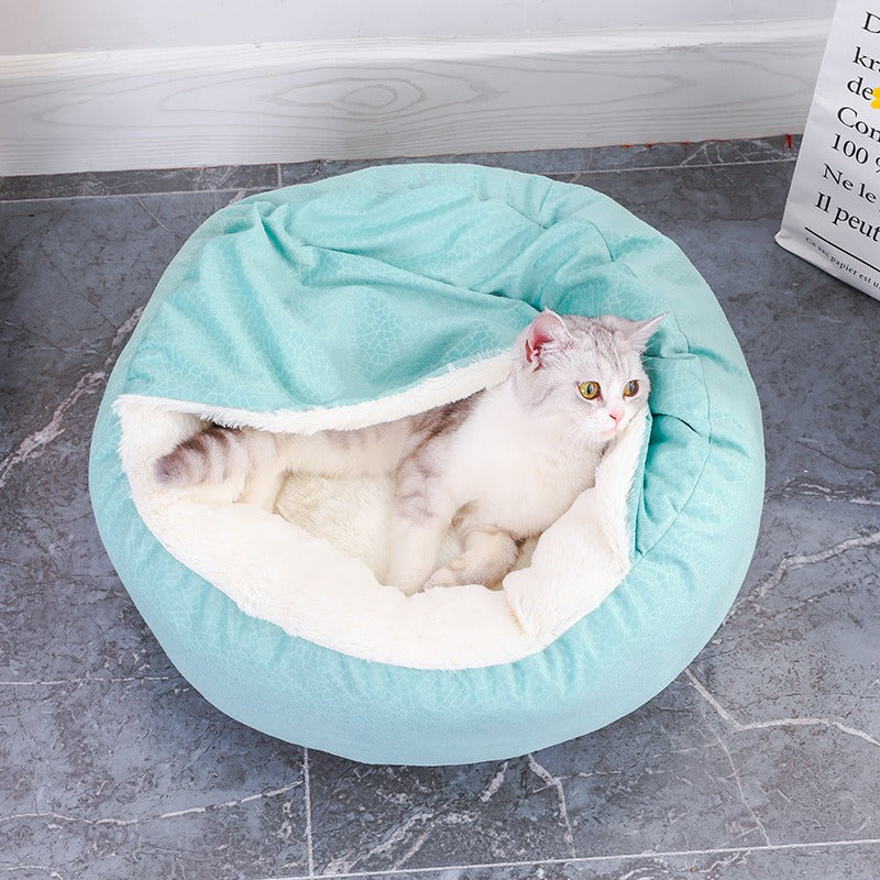 Pet Cat Dog Round Bed Plush