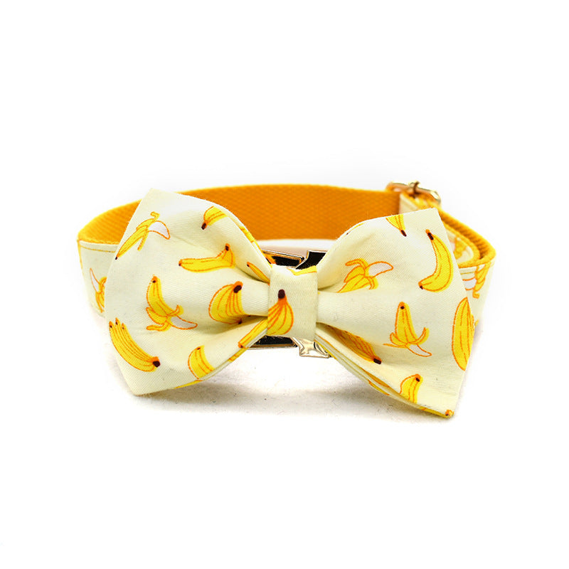 Yellow Banana Dog  Rope Collar Pet