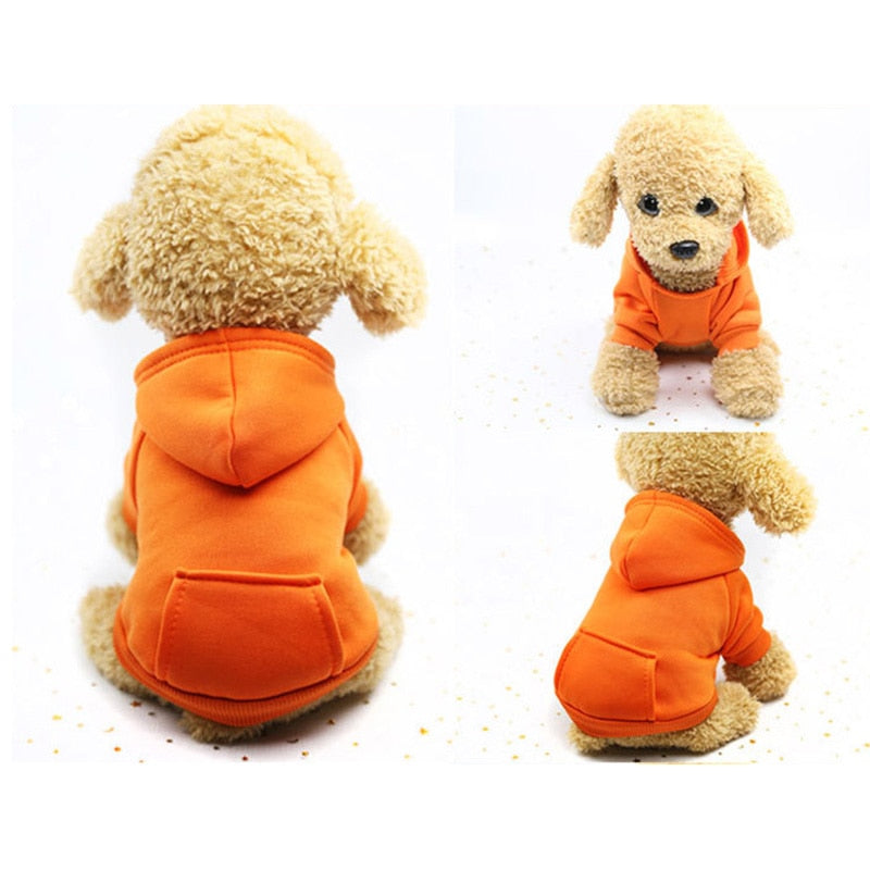 Dogs Hooded Sweater Coat