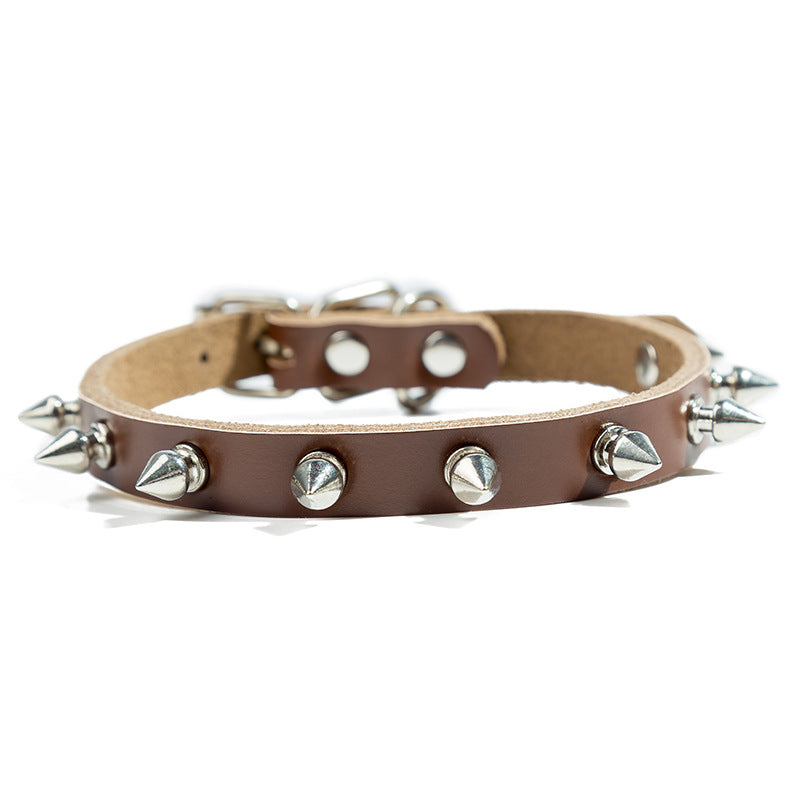 Cowhide Rivet Pet Collar