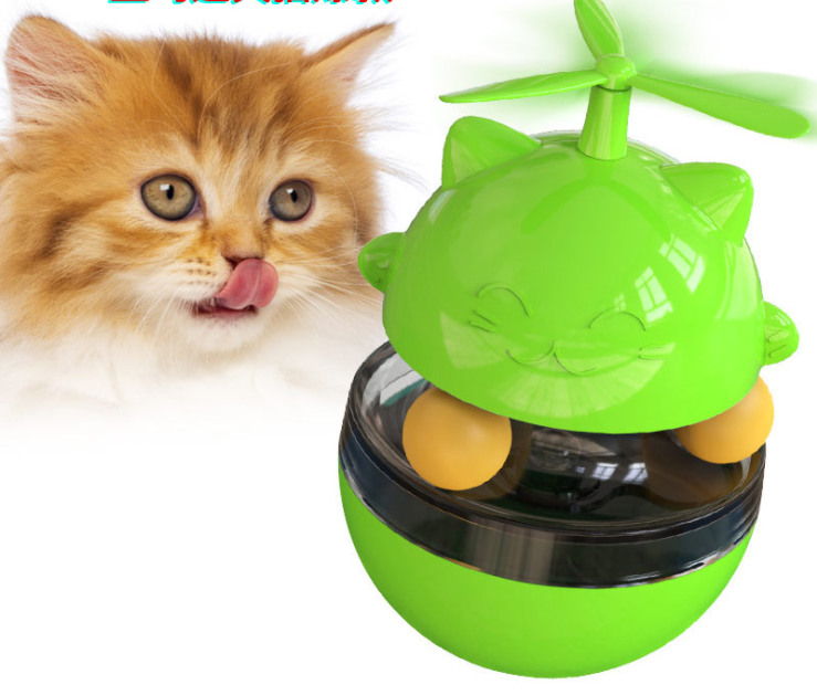 Cat Windmill Slow Feeder Ball Cat Food Dispenser