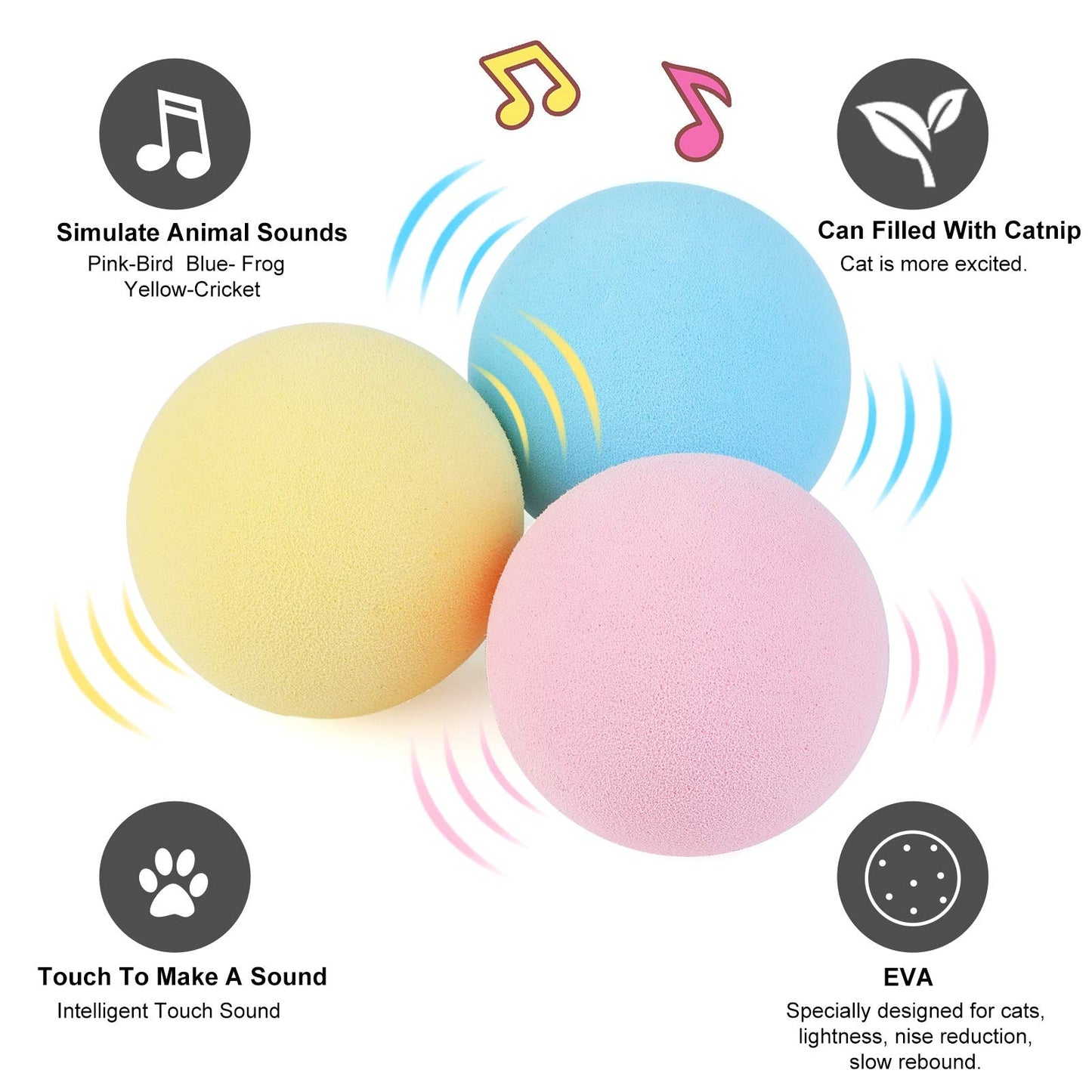 Smart Cat Toys Interactive Ball Catnip