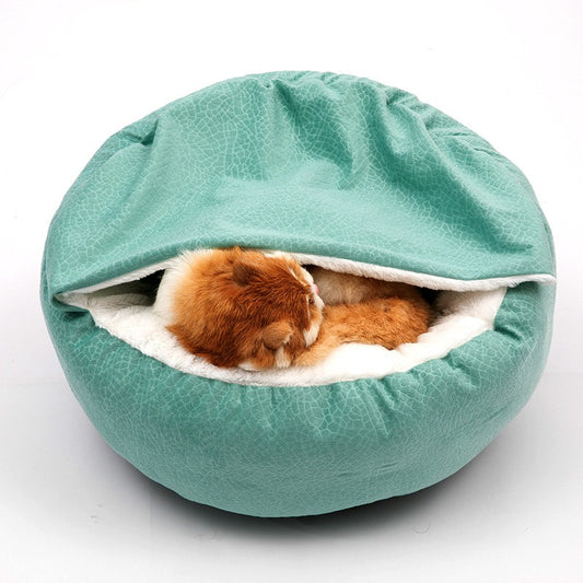 Pet Cat Dog Round Bed Plush