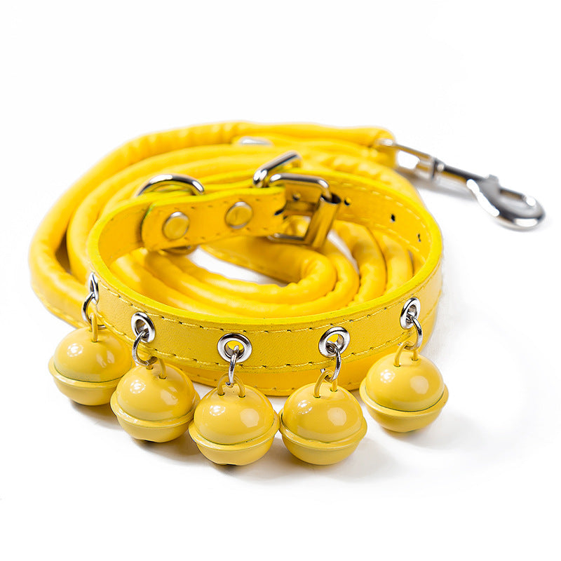 Bells Collar Pet Dog + Rope