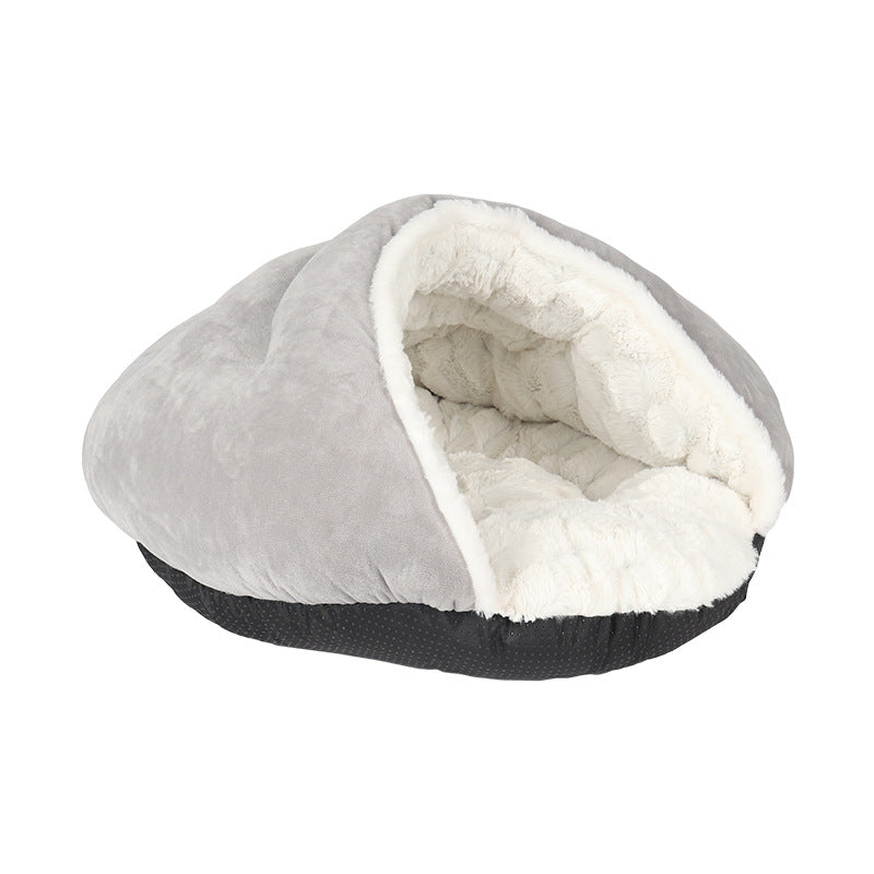 Cozy Winter Pet Sleeping Bag - Plush Cat Kennel Pad