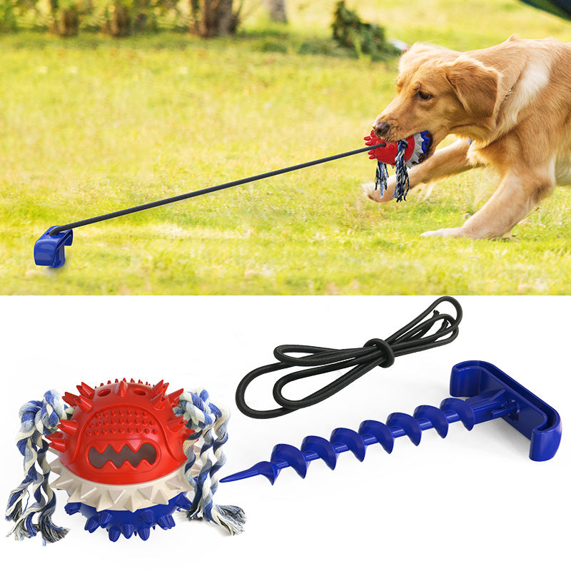 Outdoor Dog Toy Rope Ball for Molar Health