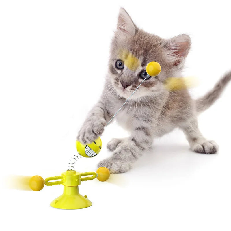 Interactive Cat Feather Ball Toy