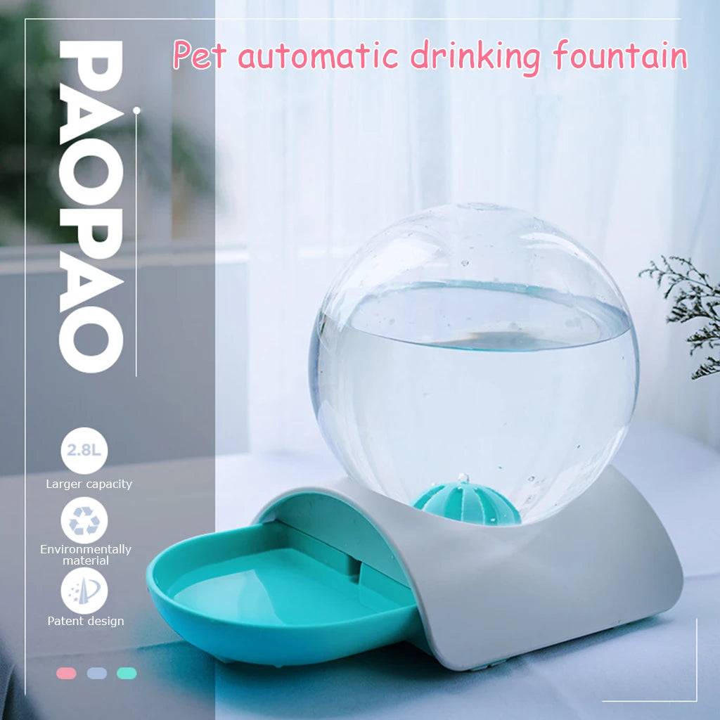 Pet Cat Dog Bubble Automatic Water Feeder