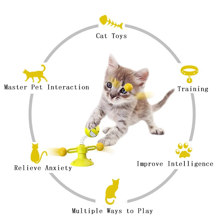 Interactive Cat Feather Ball Toy