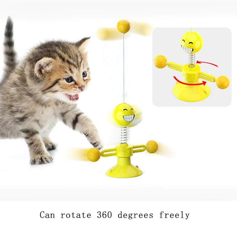 Interactive Cat Feather Ball Toy