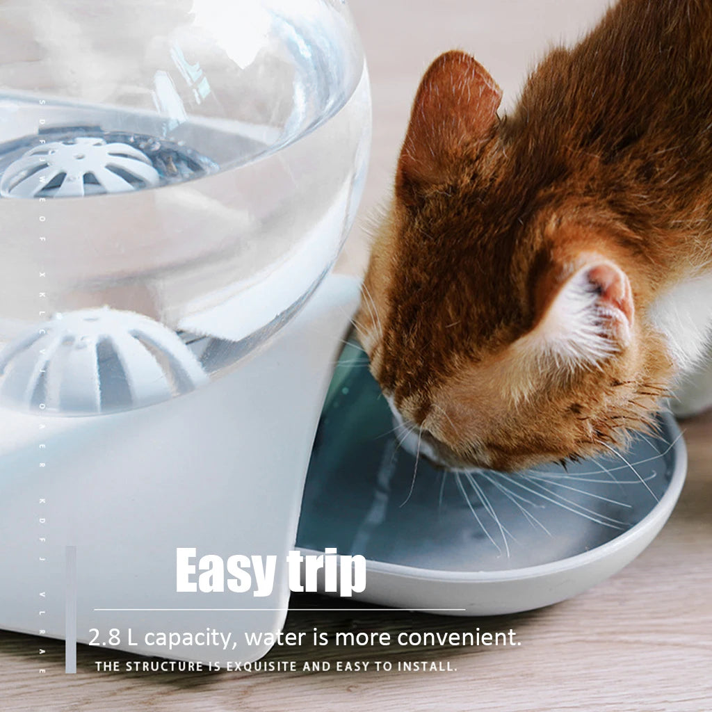 Pet Cat Dog Bubble Automatic Water Feeder